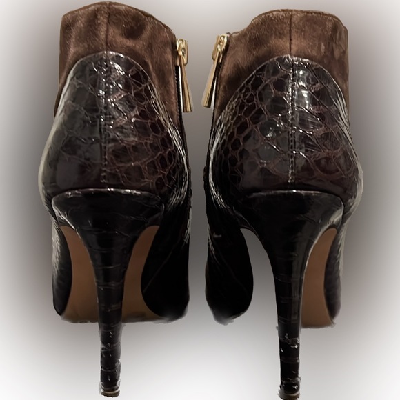 Vince Camuto suede/snakeskin booties - Picture 3 of 8